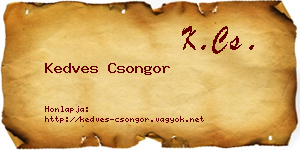 Kedves Csongor névjegykártya
